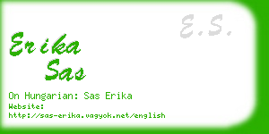 erika sas business card